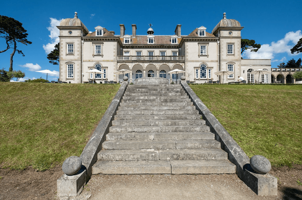 Image may contain Plant Grass Staircase Campus Banister Handrail and Lawn
