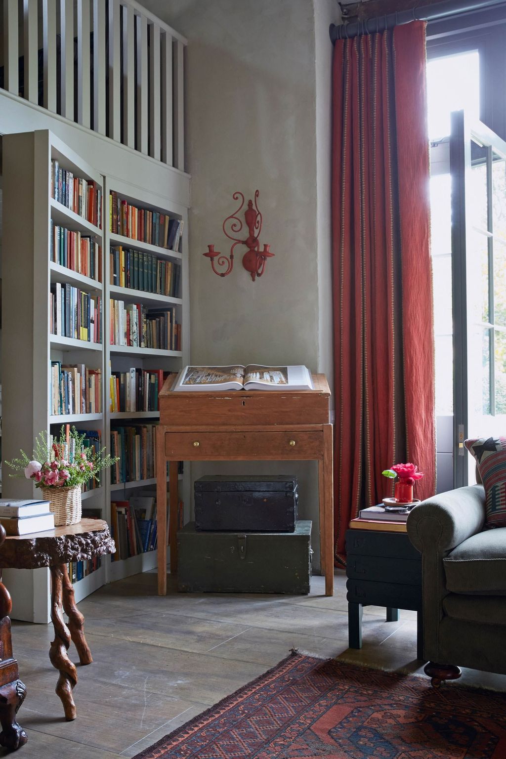 Floorlength Anatolian curtains provide warmth in winter.