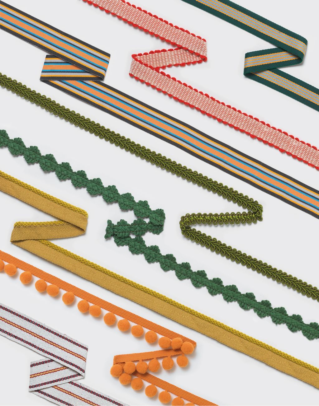 From top ‘Thick Woven Strapping polyester 3cm wide 9.70 from MacCulloch Wallis ‘15mm Grosgrain Braid cotton 1.5cm...