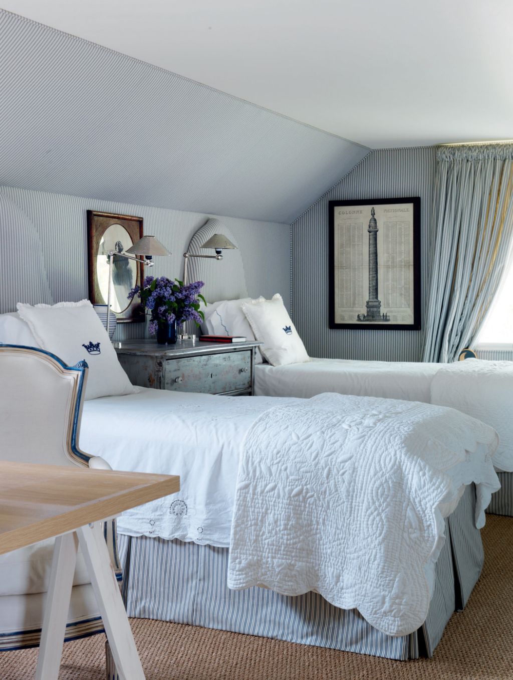 Image may contain Room Bedroom Indoors Furniture Bed Housing Building Wood Living Room and Interior Design