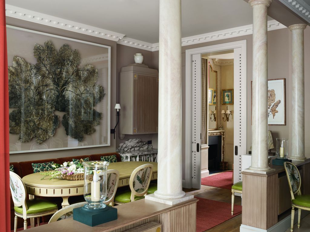 Image may contain Interior Design Indoors Flooring Furniture Chair Living Room Room Wood Home Decor and Floor