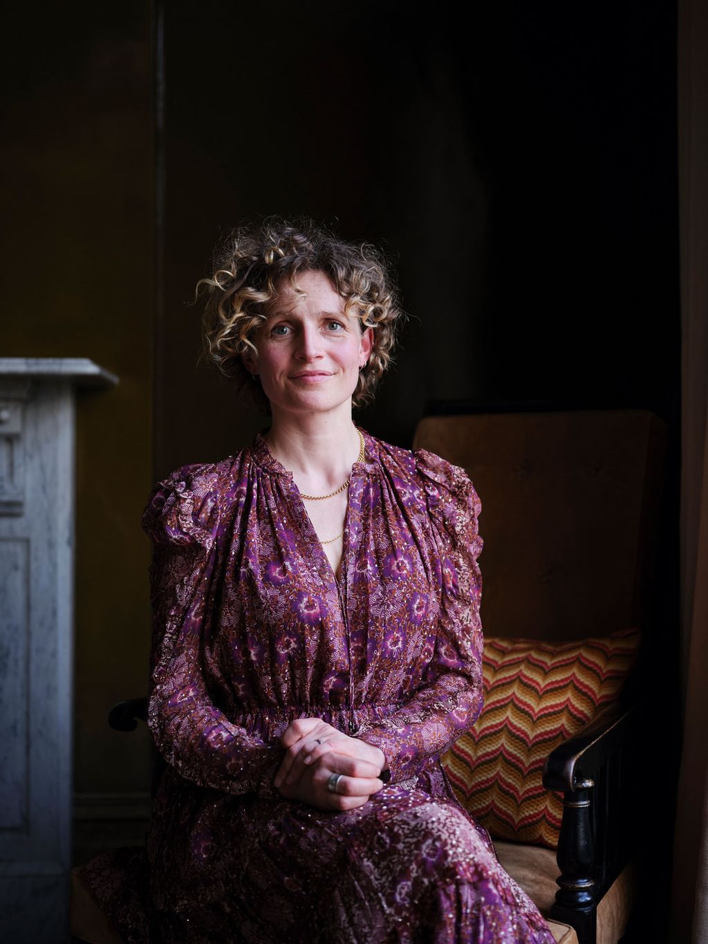 Image may contain Clothing Apparel Evening Dress Fashion Gown Robe Human Person Sleeve and Long Sleeve