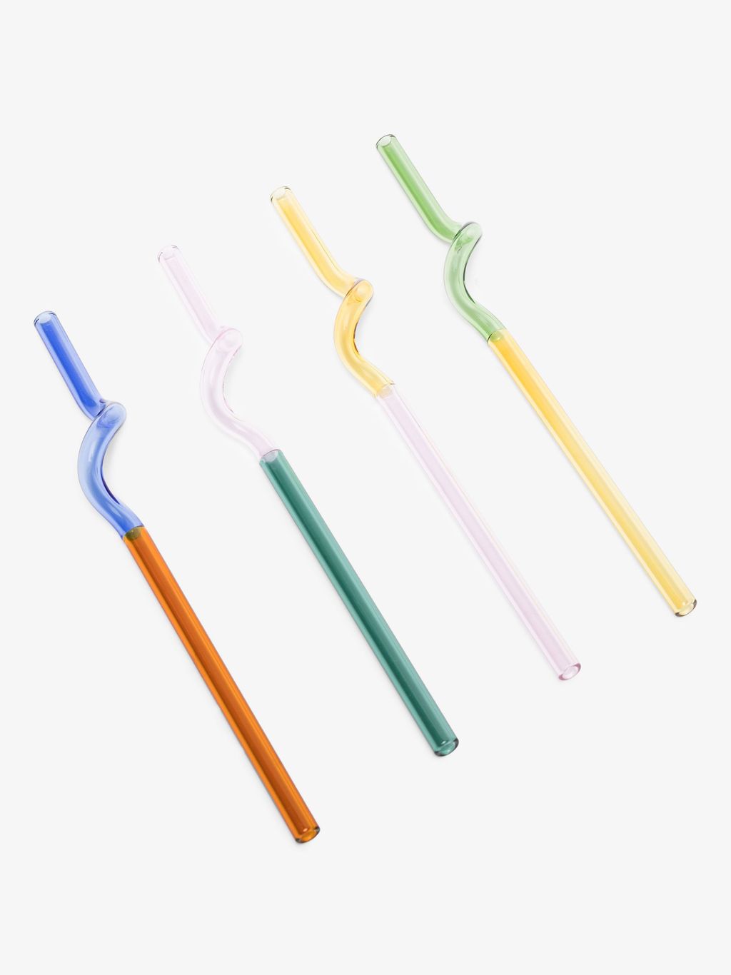 Multicoloured Spiral Straw Set by HAY 30 from Browns.  buttongroup  Shop now