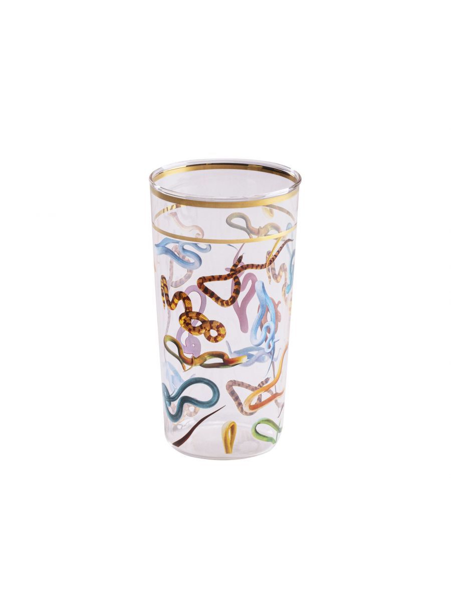 Snakes Borosilicate Tumbler by Toiletpaper 22 from Seletti.  buttongroup  Shop now