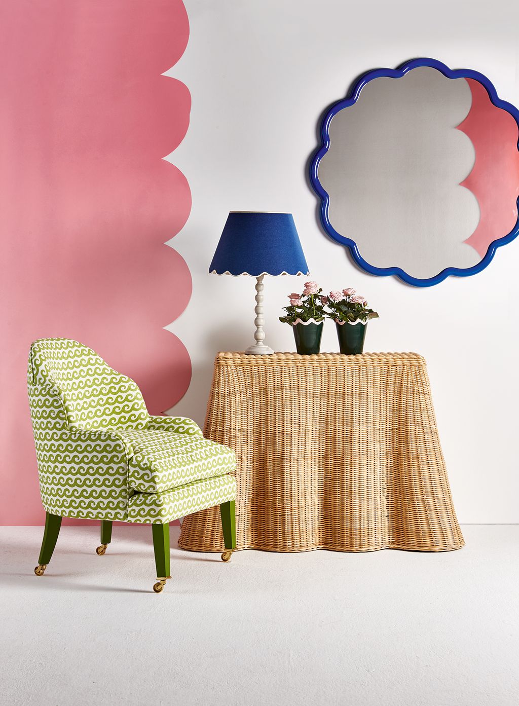 Charlie Porter makes waves with furniture and accessories with scalloped edges