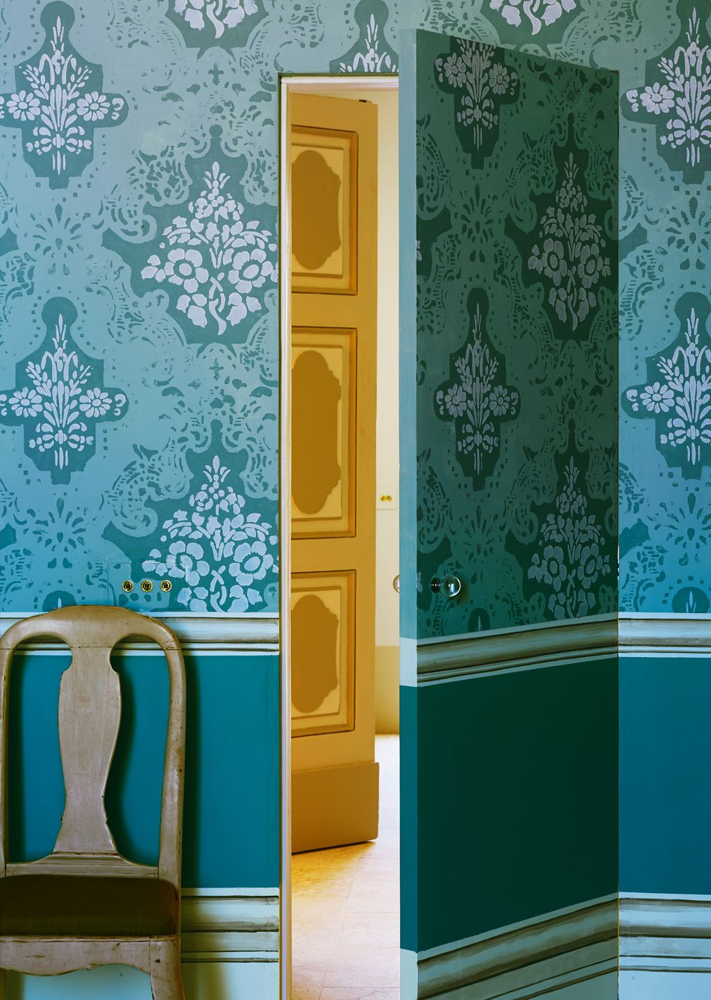 Image may contain Furniture Graphics Floral Design Art and Pattern