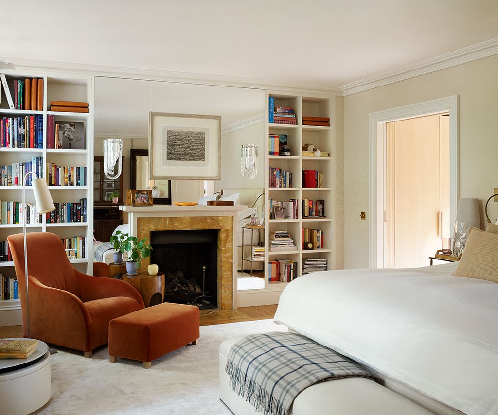 International Marble supplied the golden Siena marble used for the fire surround in the main bedroom. The wall lights...