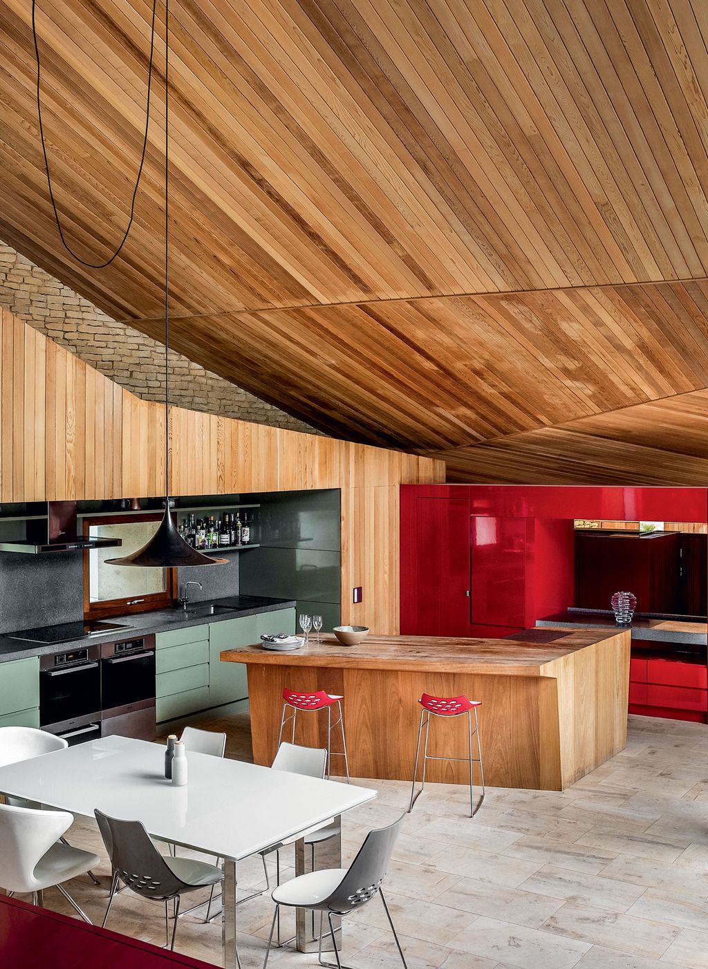 Image may contain Furniture Chair Wood Interior Design Indoors Room Hardwood Kitchen Plywood and Flooring