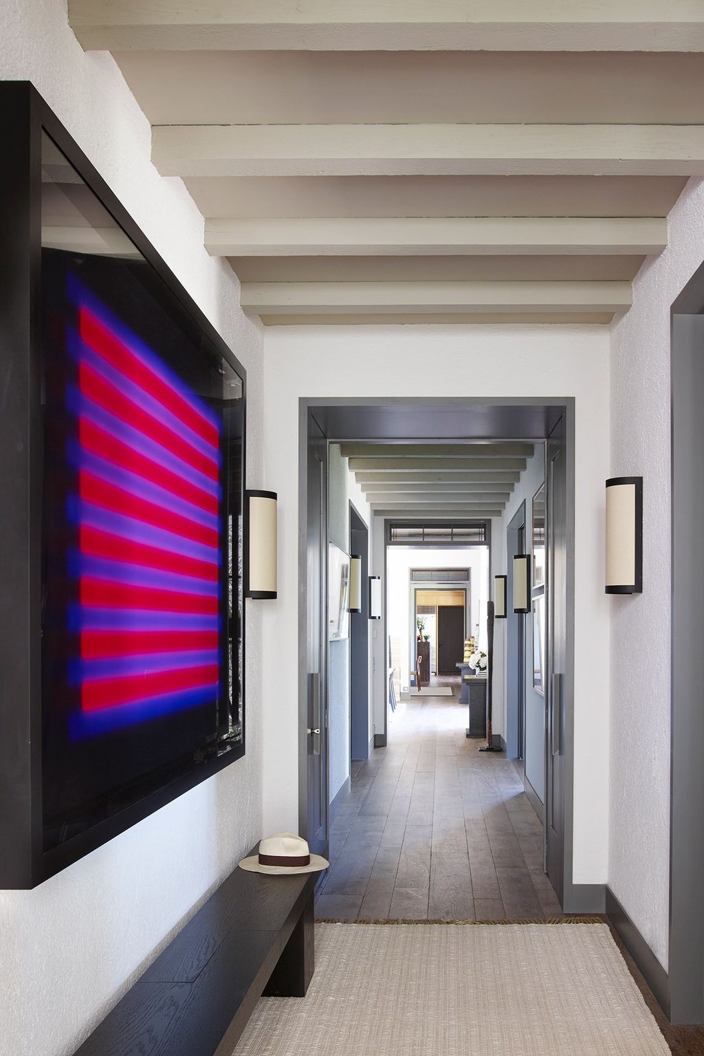 Image may contain Flooring Floor Corridor Screen Electronics Monitor and Display