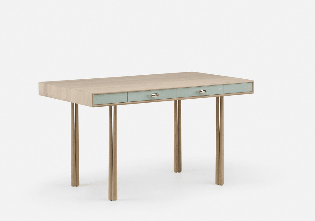 Image may contain Furniture Table Desk and Dining Table