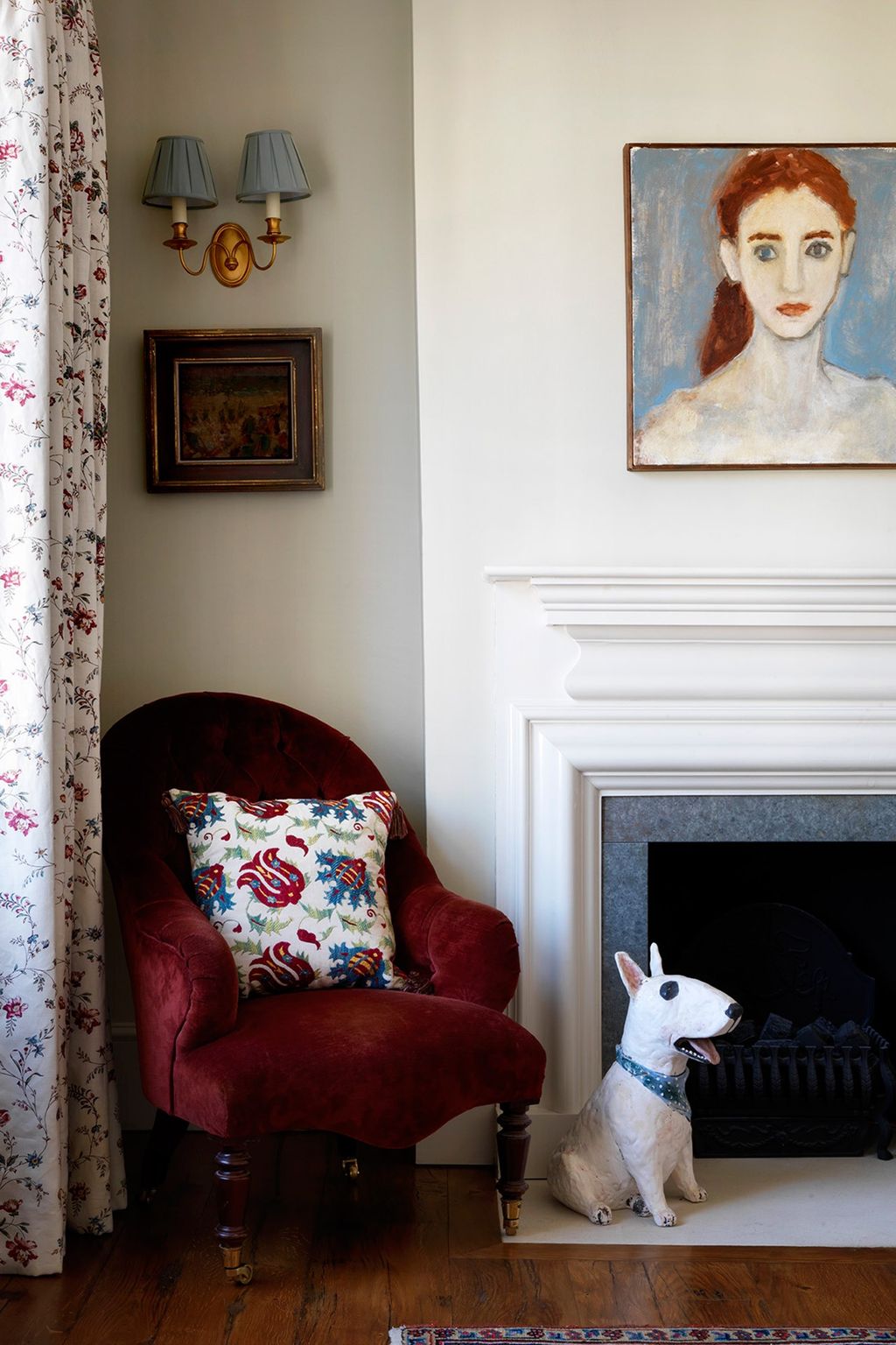 The portrait that inspired the colour scheme for the room.