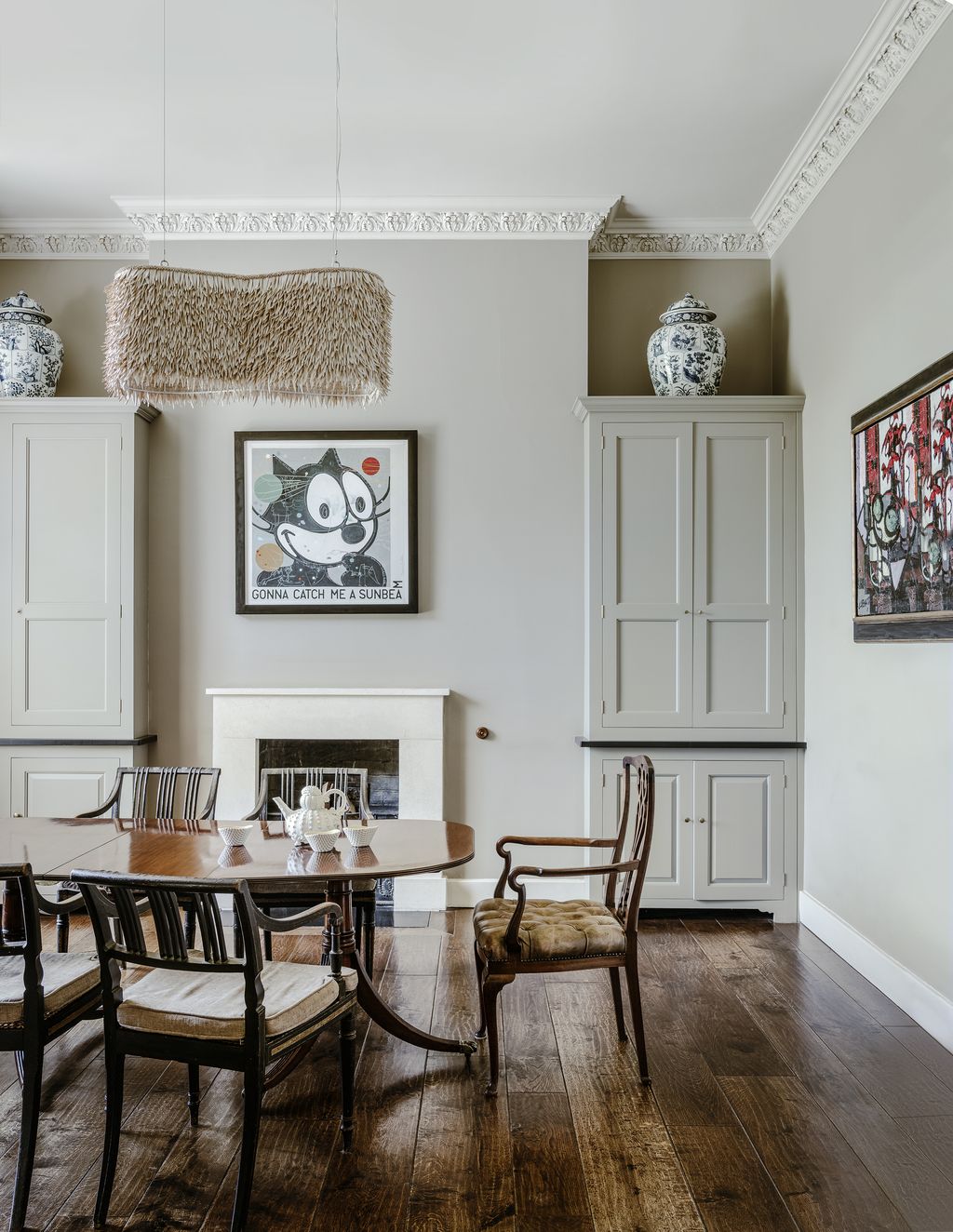 Image may contain Room Indoors Dining Room Furniture Chair Interior Design Table Dining Table and Flooring