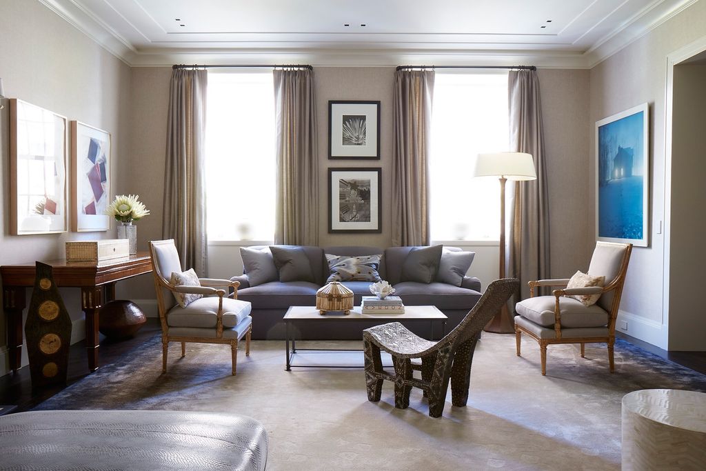 Calm Modern Apartment Living Room | Living Room Design Ideas