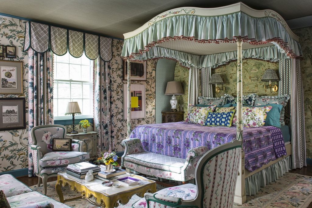 Main Bedroom  At Home Madcap Cottage Bright Pattern House | Real Homes