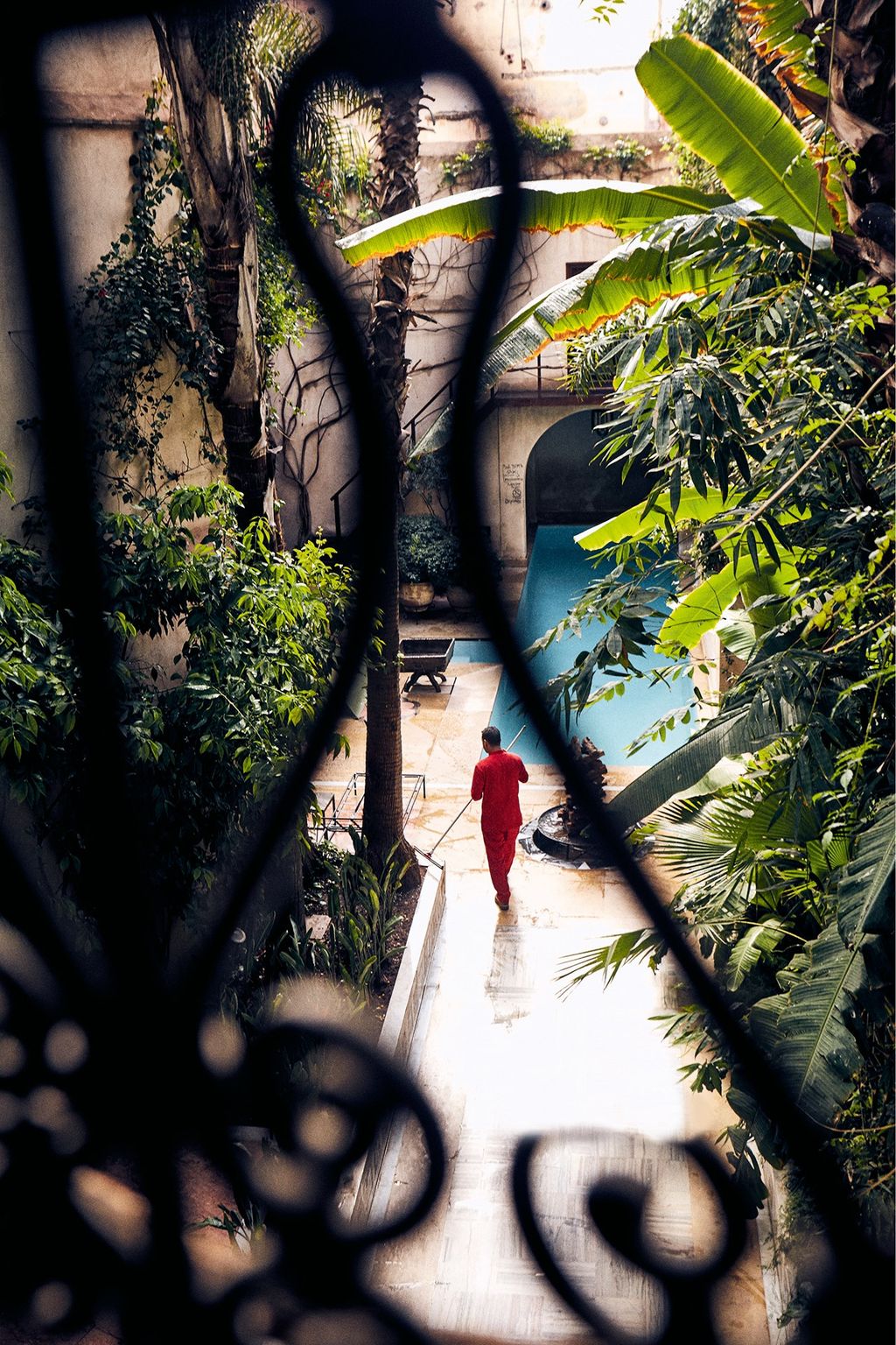 Courtyard and Swimming Pool | Vanessa Branson's Marrakech Hotel and London Home