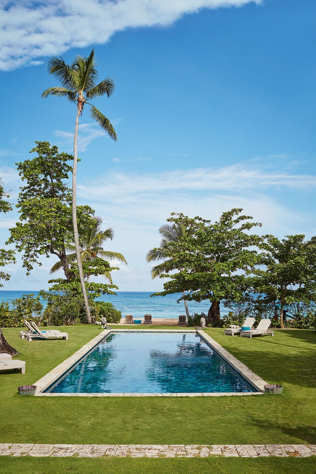 The pool sits centre stage and overlooks Playa Grande beach.