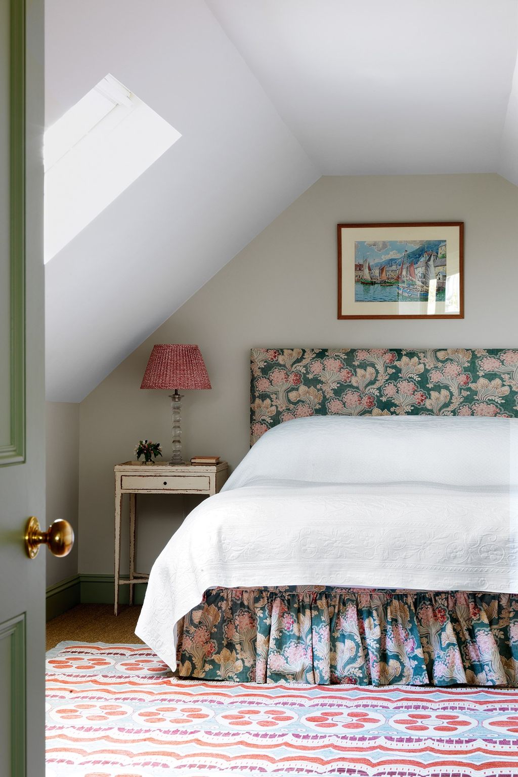 Image may contain Indoors Room Bedroom Building Housing Furniture Bed Loft Attic Interior Design and Rug