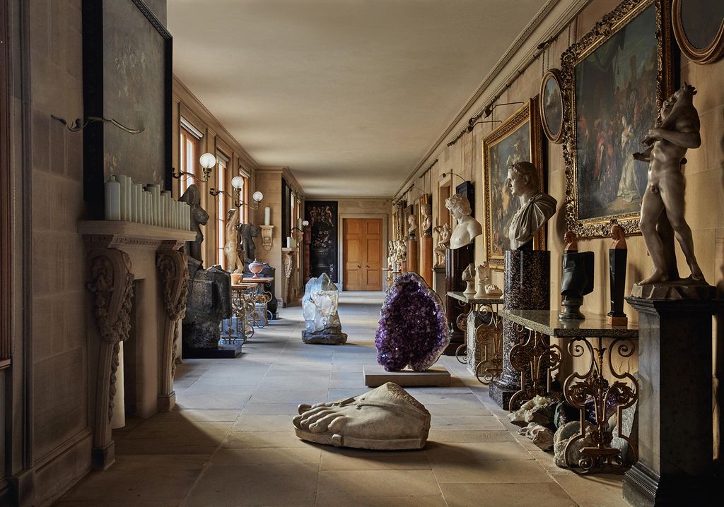 One of three galleries running around the central courtyard the chapel corridor is used to display antiquities.