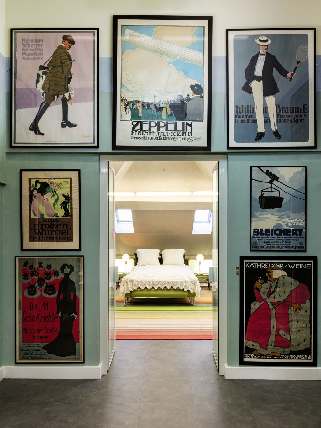 Image may contain Advertisement Collage Poster Human Person Furniture and Bed