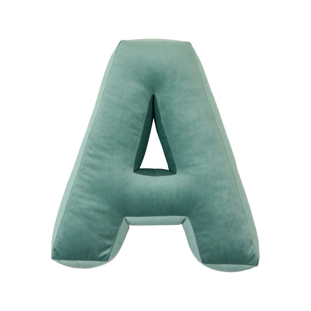 Betty's Home Velvet Letter Cushion in A 45 from The Bebehive.  Every child needs one of these  buttongroup  SHOP NOW