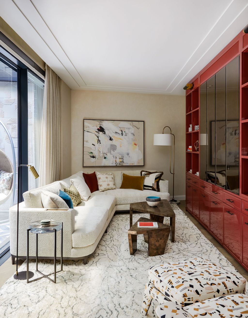 Image may contain Living Room Room Indoors Furniture Couch Interior Design Flooring and Rug