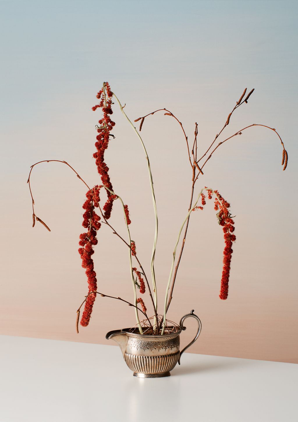 Image may contain Plant Flower Ikebana Ornament Vase Flower Arrangement Art Pottery Jar Blossom and Grass