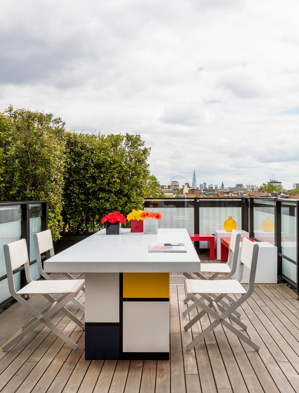 Image may contain Furniture Chair Balcony Table and Dining Table