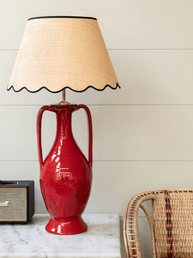 Image may contain: Lamp, Pottery, Vase, and Jar