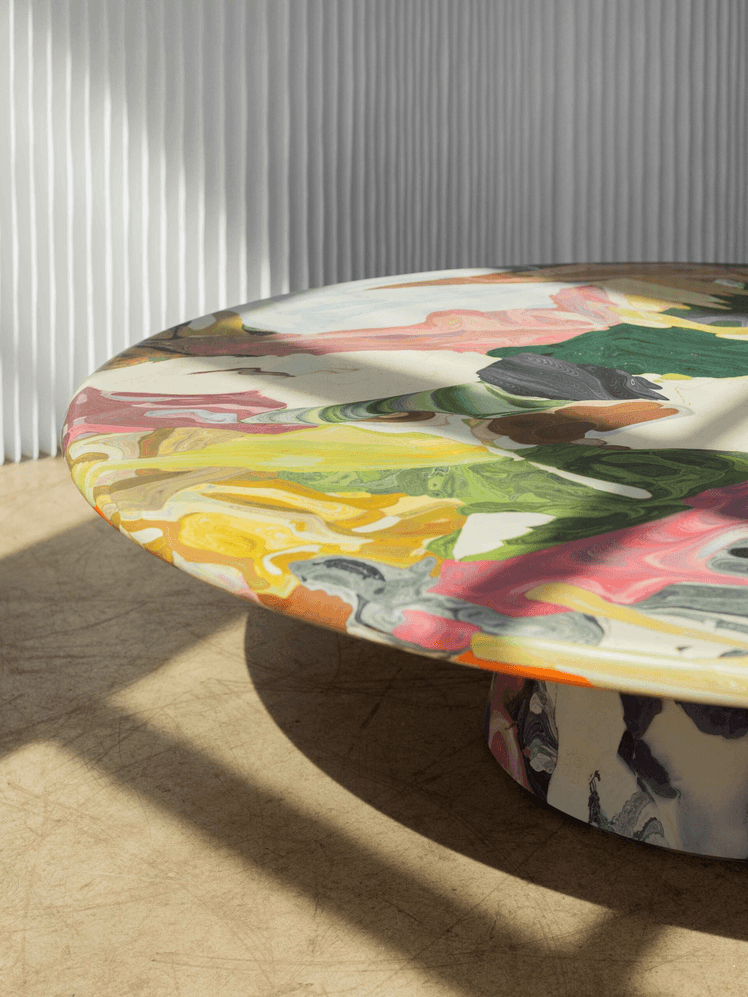 Image may contain: Furniture, Table, Coffee Table, and Water