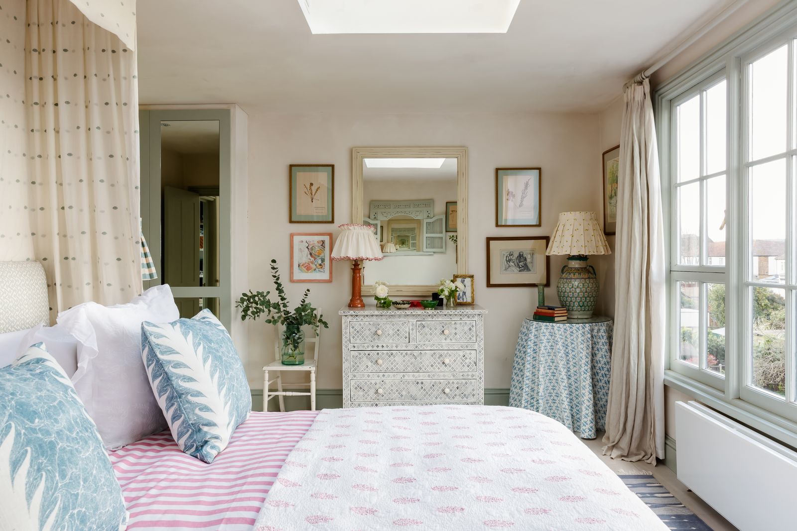 Image may contain Furniture Indoors Room Bedroom Interior Design Bed Cushion Home Decor and Pillow