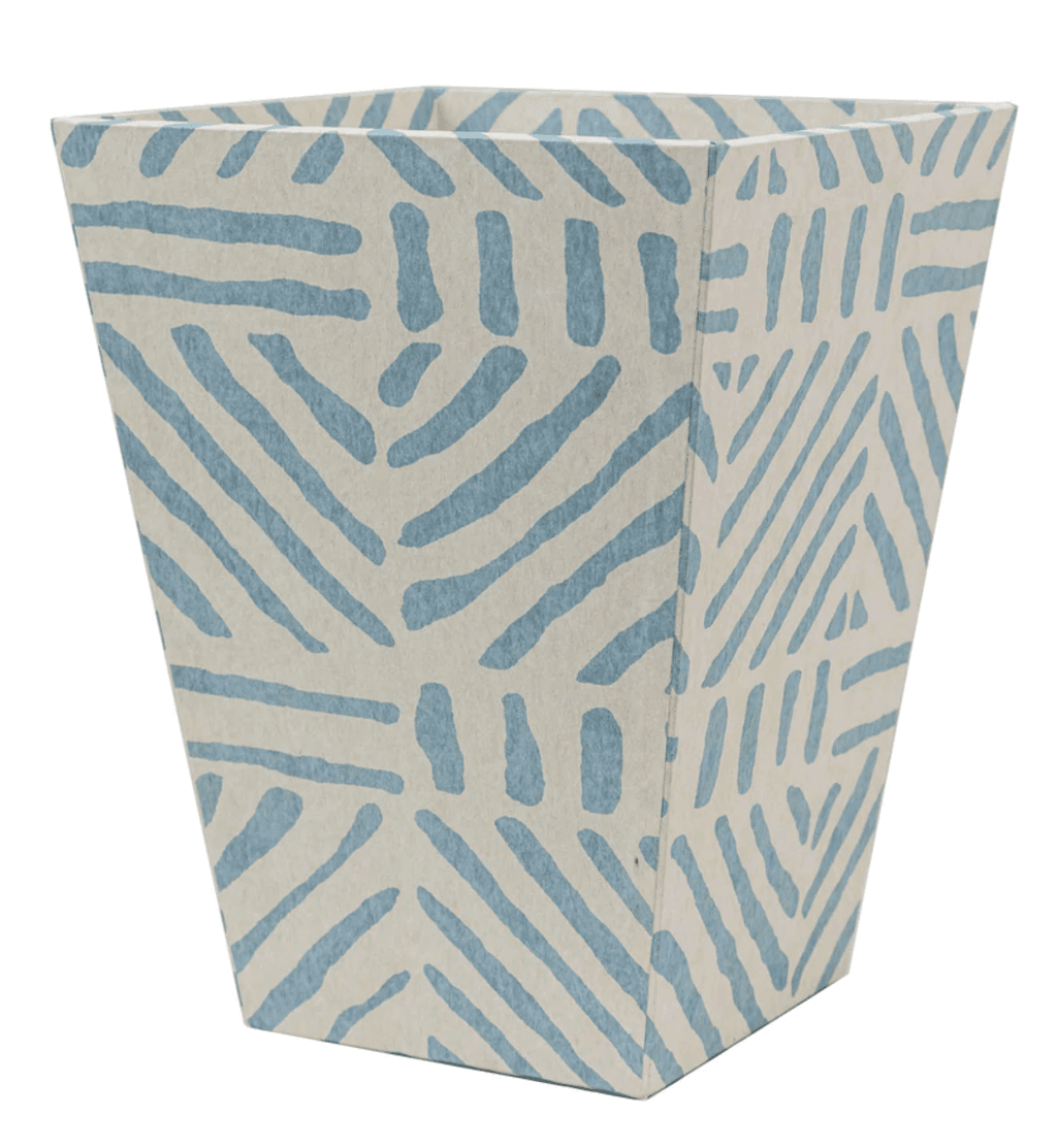 Linwood Wastepaper Bin blue 145 from Wicklewood.  buttongroup  SHOP NOW