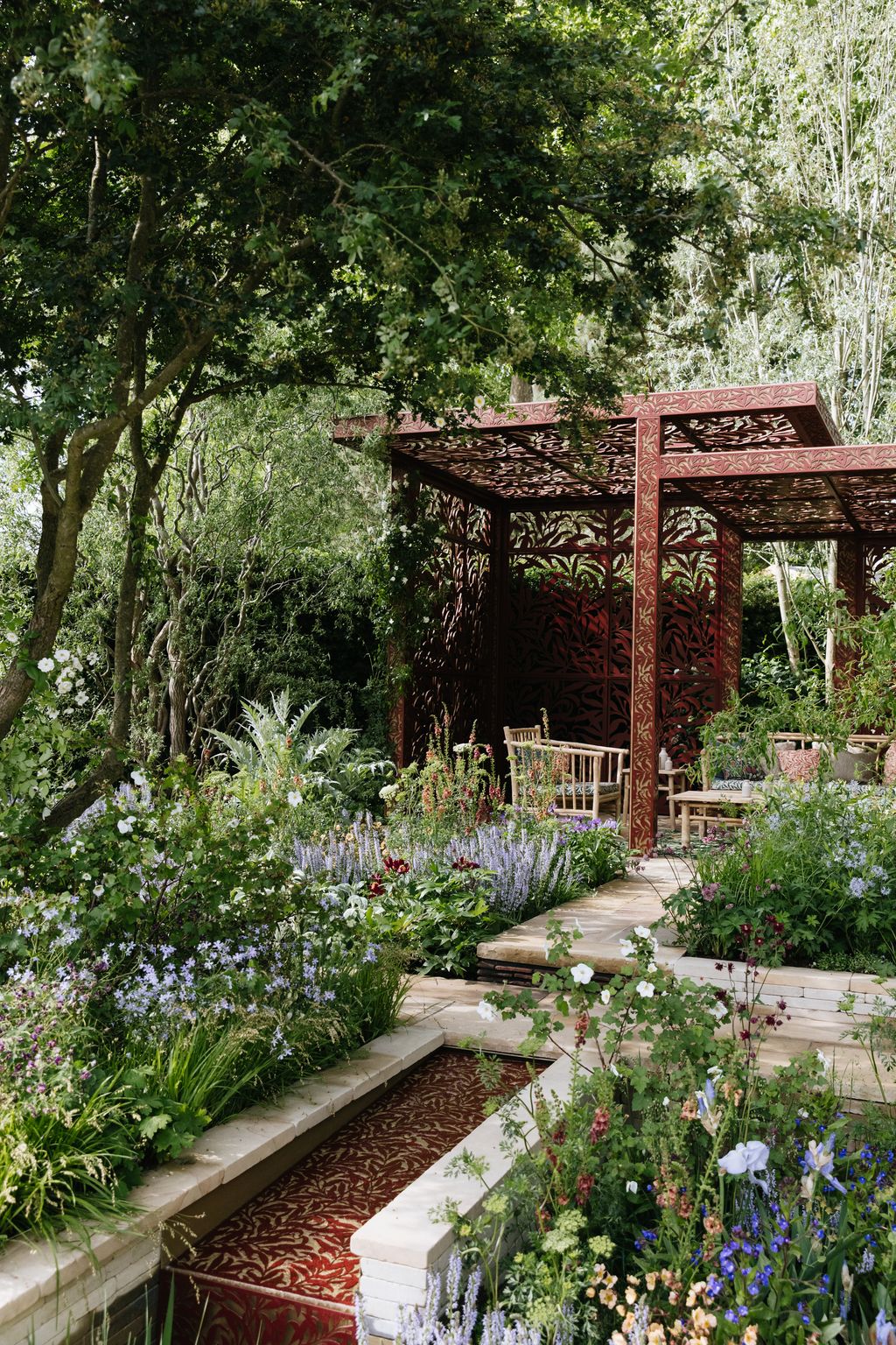 Image may contain Porch Patio Pergola Outdoors and Garden