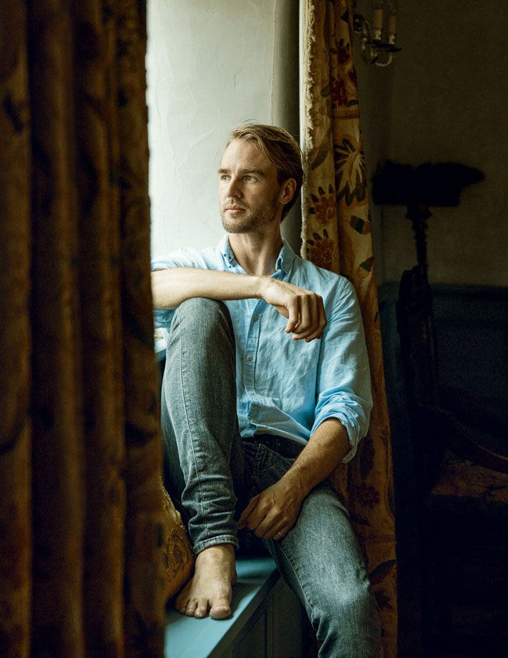 Image may contain Clothing Apparel Furniture Human Person Pants Footwear Home Decor and Shoe