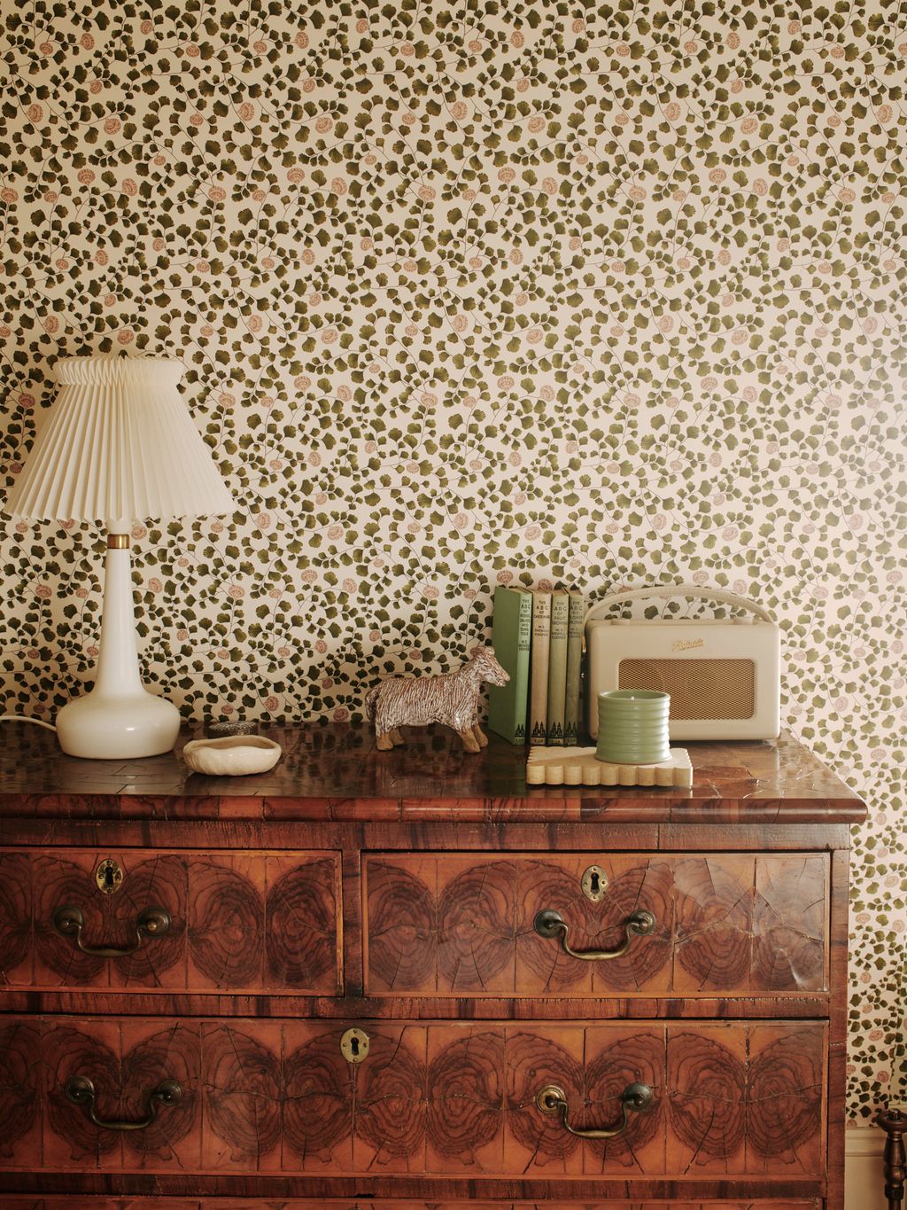 Image may contain Furniture Sideboard Lamp Table Lamp and Cabinet