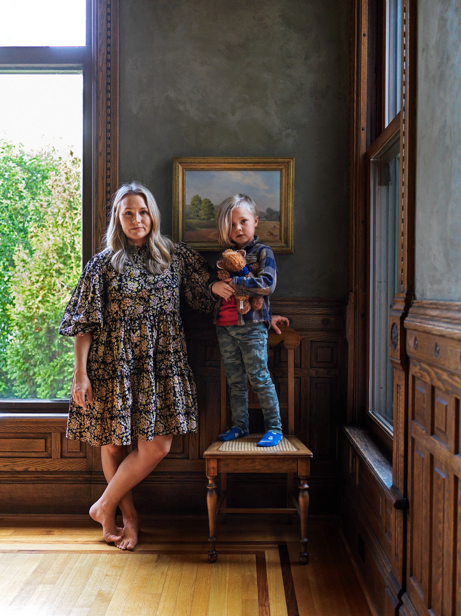 Image may contain Wood Hardwood Human Person Clothing Apparel Flooring Plywood and Floor