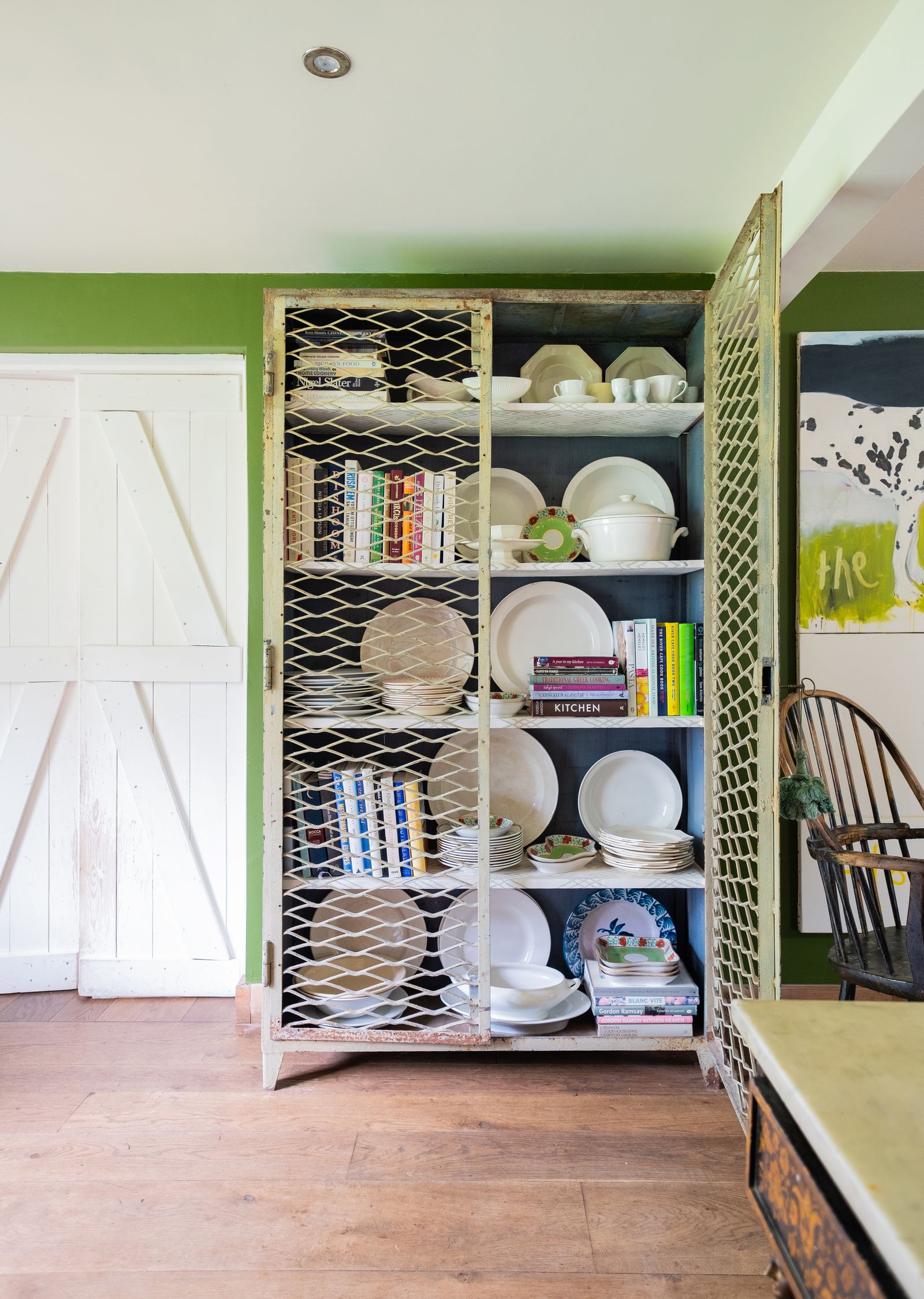 A freestanding cupboard in Toby Lorford's kitchen