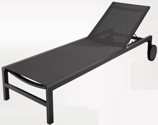 ‘Antalya aluminium and plasticcoated canvas lounger 313 from Maisons du Monde