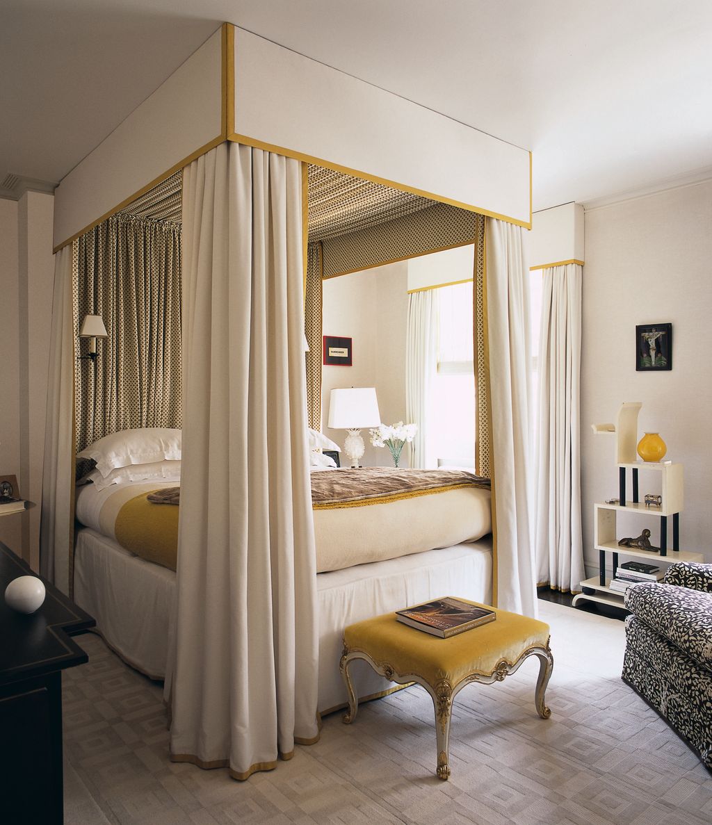 Image may contain Furniture Living Room Room Indoors Bedroom Interior Design and Flooring