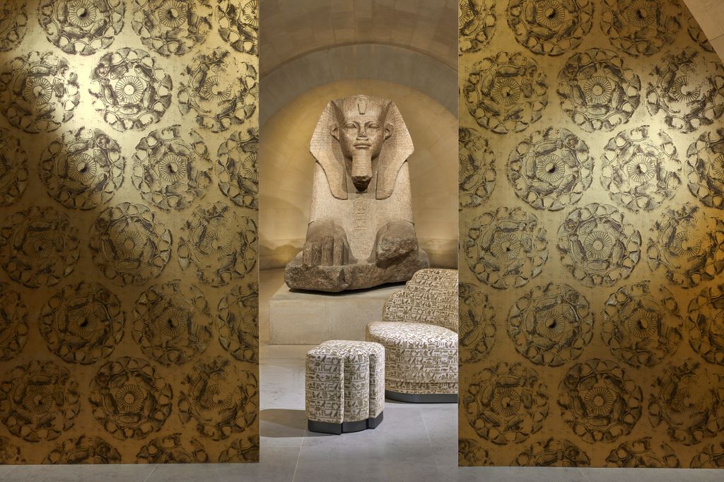 Image may contain Floor Flooring Menkaure Animal Wildlife Mammal Lion Rug and Corridor