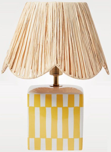 ‘Ines raffia and ceramic table lamp  85 for small from Oliver Bonas  MAY WE SUGGEST Smart and charming table lamps...