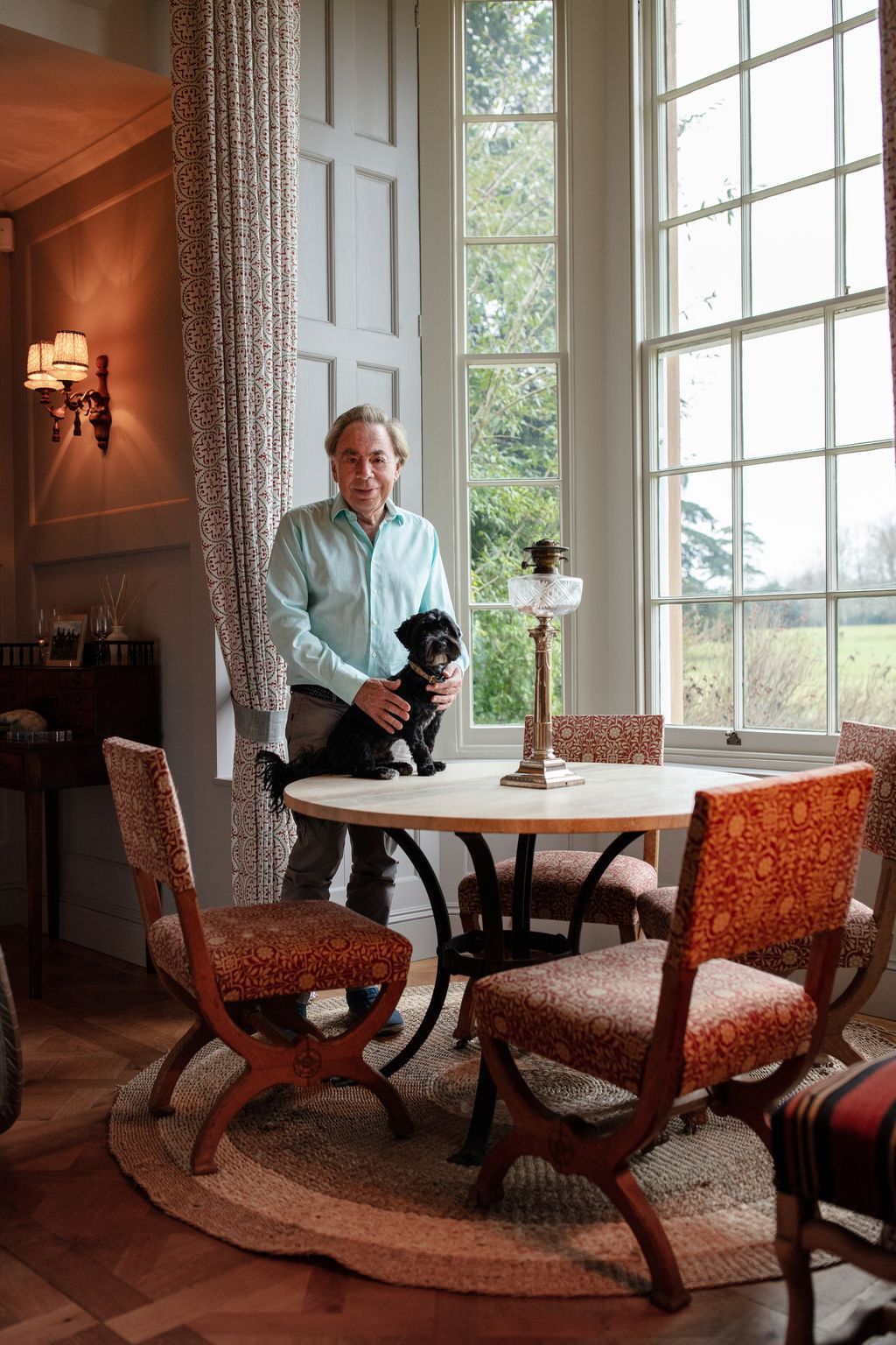 Andrew Lloyd Webber and his Havanese dog Mojito.