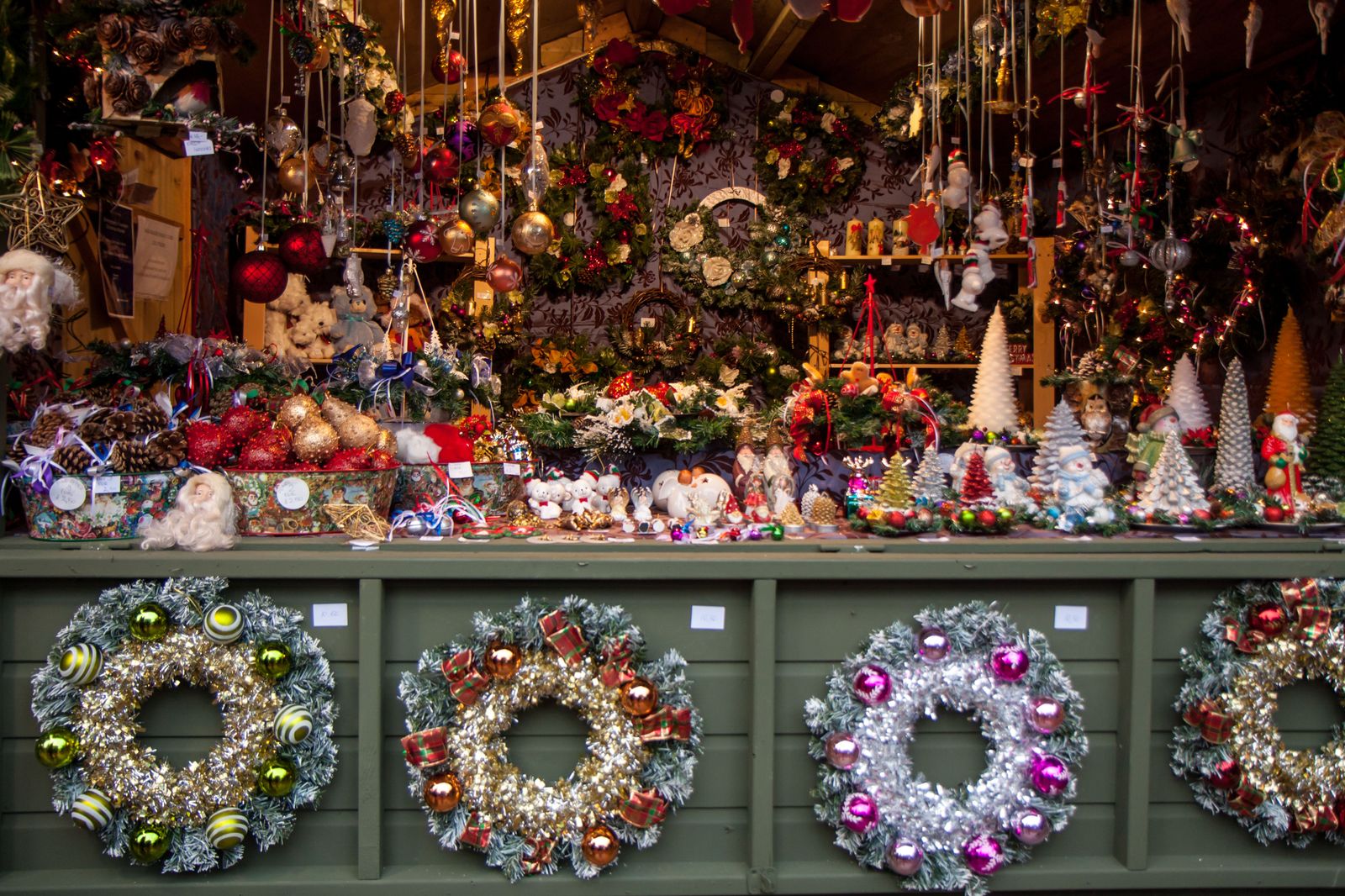 One of the colourful stands at Birmingham's Christmas market.