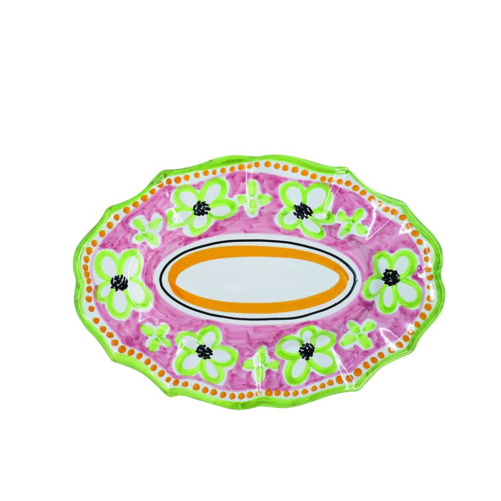 ‘Fiore glazed terracotta serving dish 58 from Host