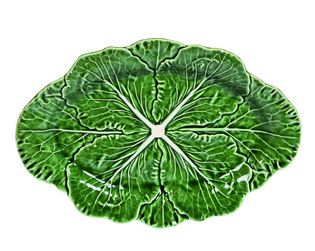 ‘Cabbage ceramic serving platter by Bordallo Pinheiro 40 for large from Fiona Finds