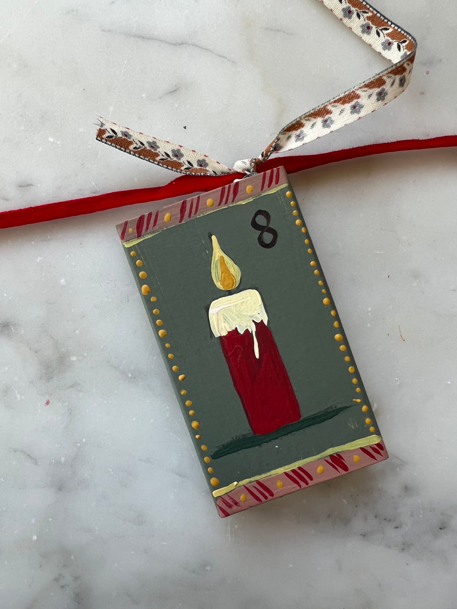 Red velvet makes for a festive garland