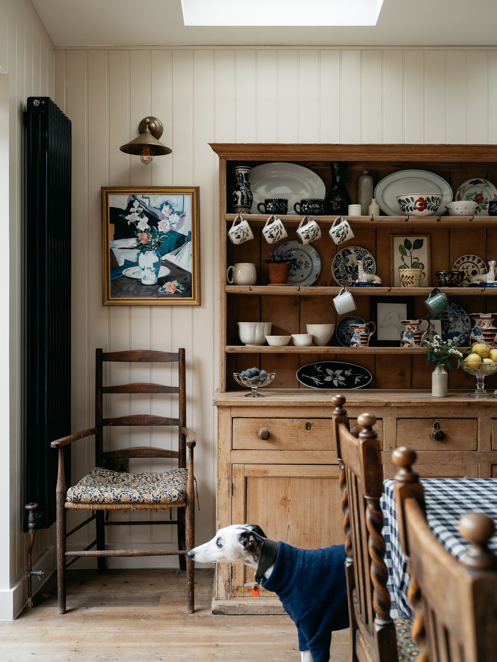 Charlotte Boundy has a Victorian dresser in the kitchen of her London home which plays host to her collection of ceramics