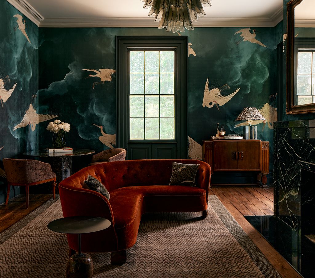 Garbiras found Phillip Jeffriess Flight wallpaper in Deep Emerald while in Milan duringnbspSalone del Mobile. The...