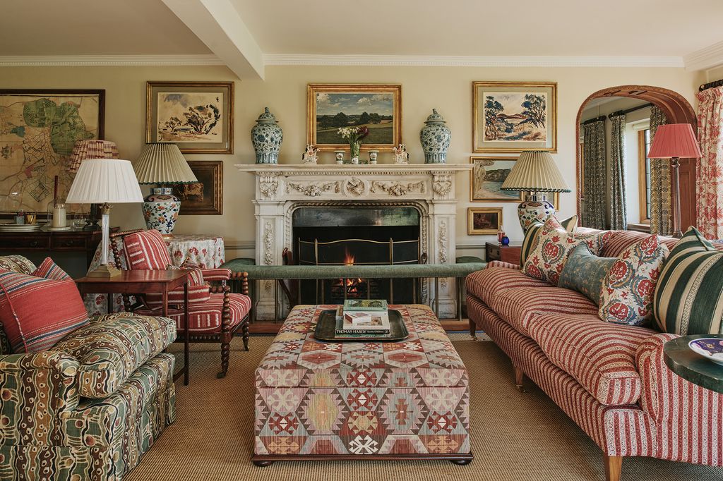 The living room is layered with pattern upon pattern creating a warm and welcoming feel. The centrepiece is the...