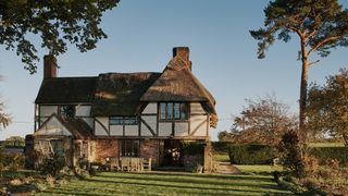 A charming thatched cottage filled with colour pattern and collected antiques