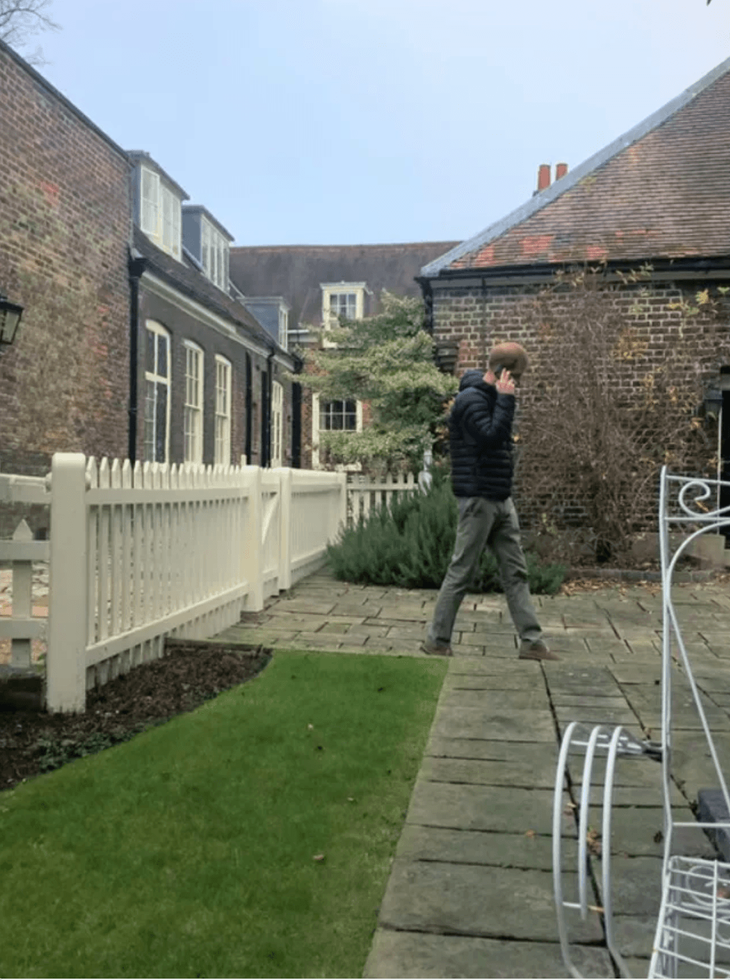 A still from the Harry amp Meghan documentary series shows Harry on the phone with Meghan.